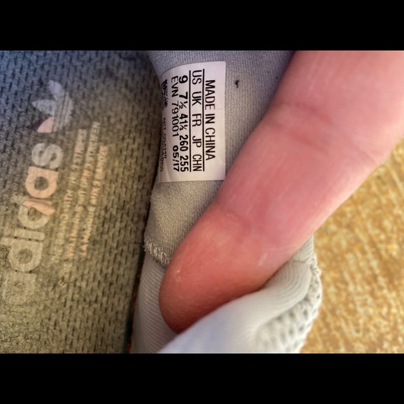 Adidas tennis shoes, gently worn. Clean - Picture 7 of 8